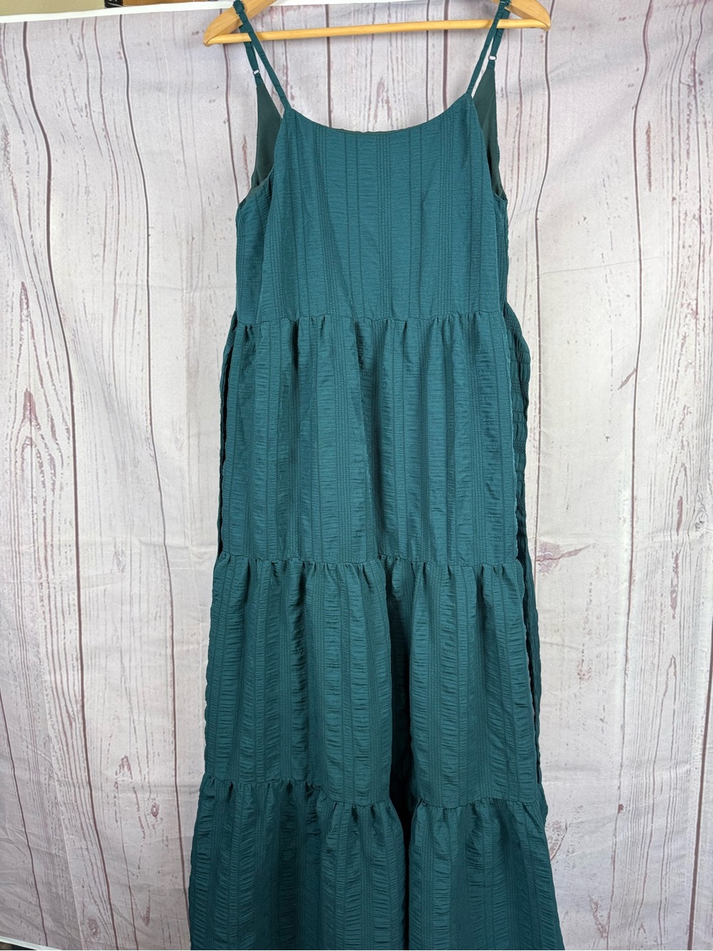 Lulus Magical Soiree Maxi Dress Tiered Dark Teal Blue Sleeveless Size M - Picture 2 of 5